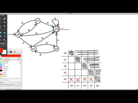 Algorithmus zur Konstruktion eines Minimalautomaten - 1. und 2. Schritt