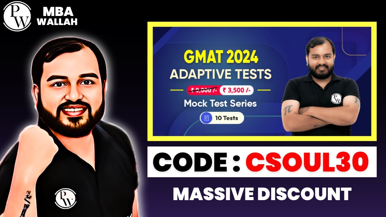 PW MBA GMAT 2024 Adaptive Mock Test Series Discount 💡