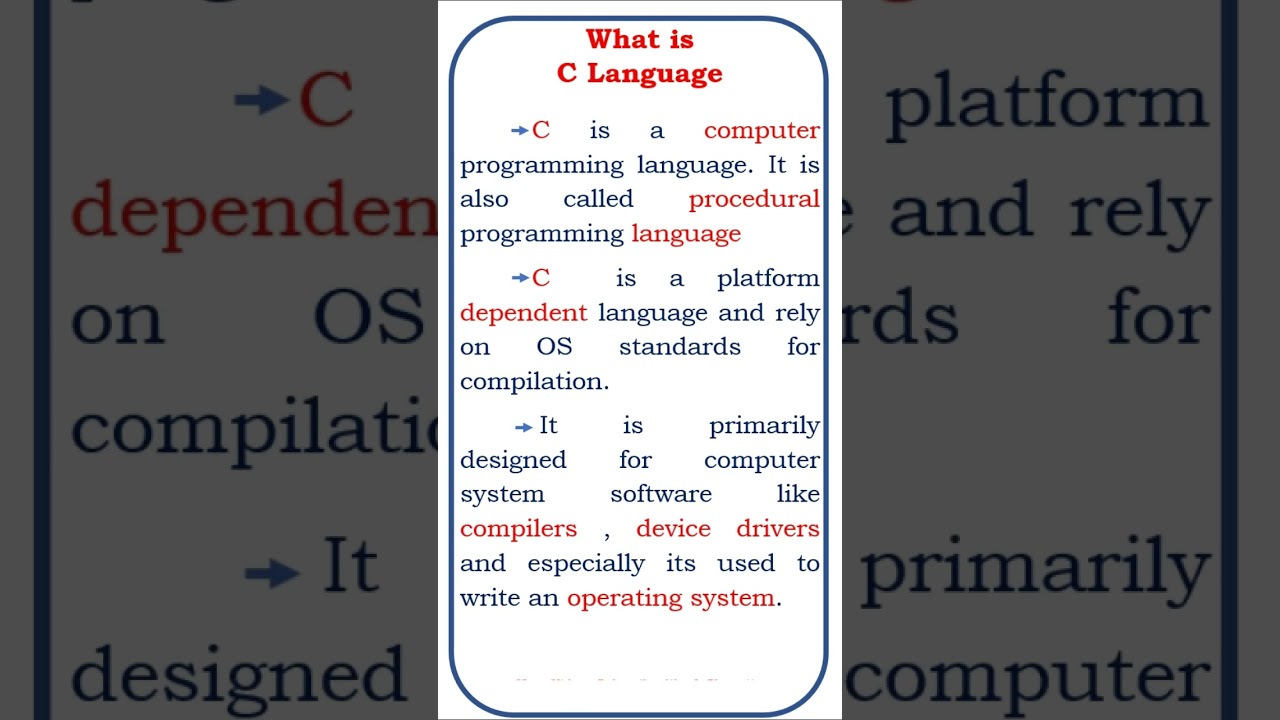 What is C Language? Uses & Basics π
