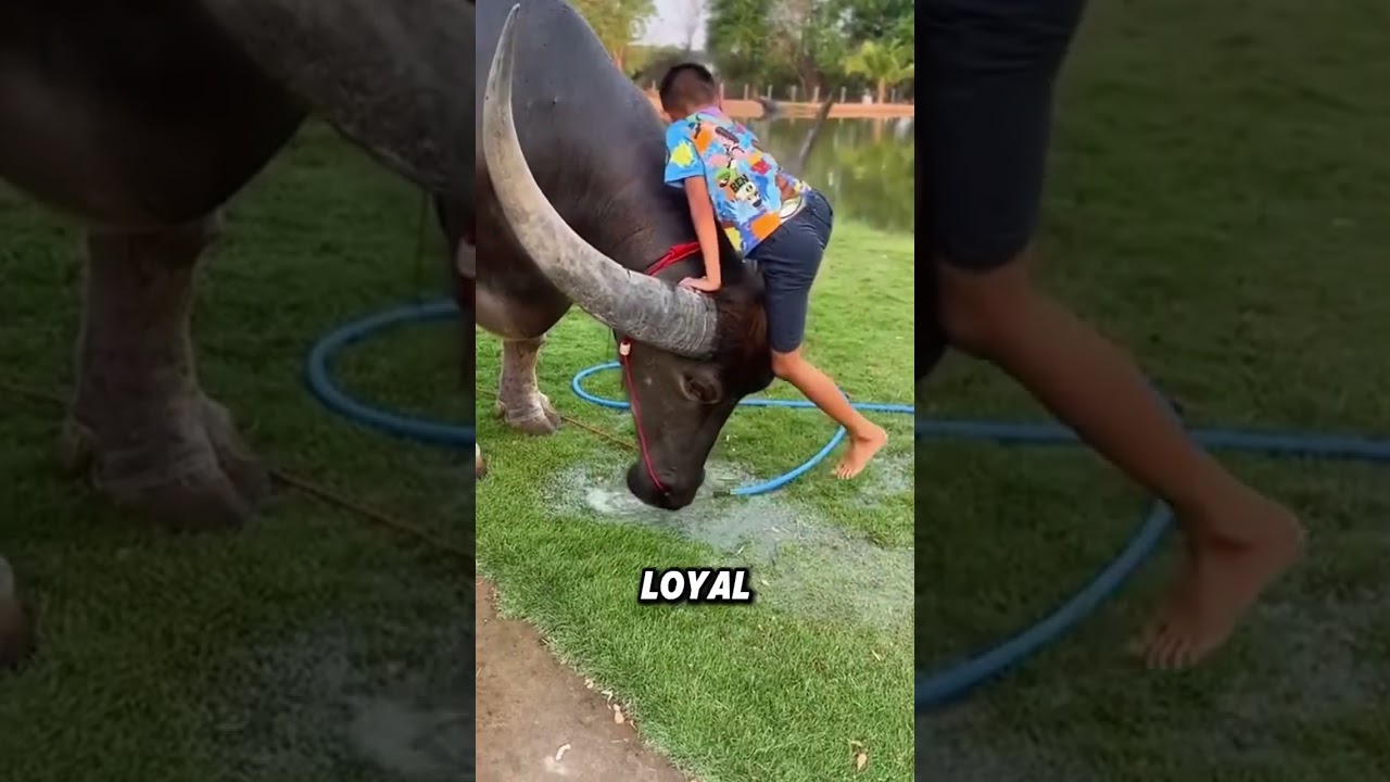 Buffaloes might be the perfect pet#animals #funnyanimal #funny #cute #buffalo
