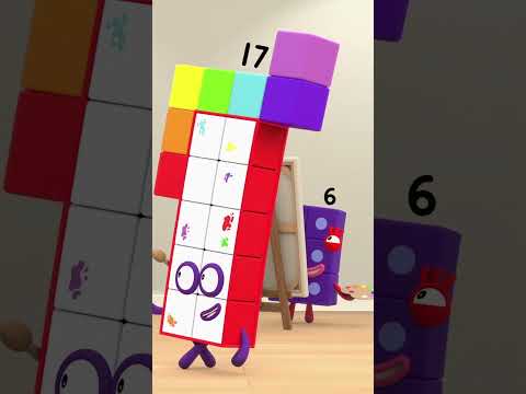 Colorful Maths - Part 5 | Learning Colors and Numbers with Number Seventeen | Back to School | Numberblocks #shorts