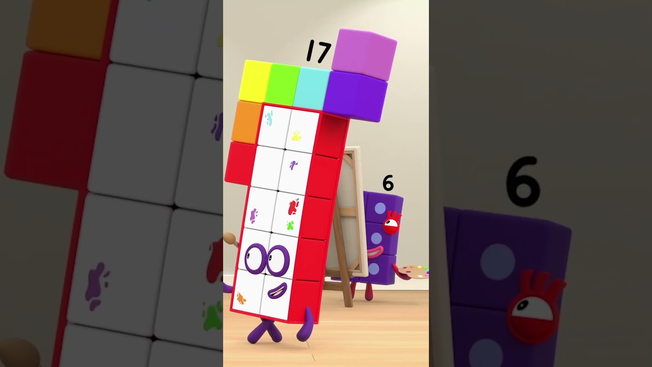 Colorful Maths - Part 5 | Learning Colors and Numbers with Number Seventeen | Back to School | Numberblocks #shorts