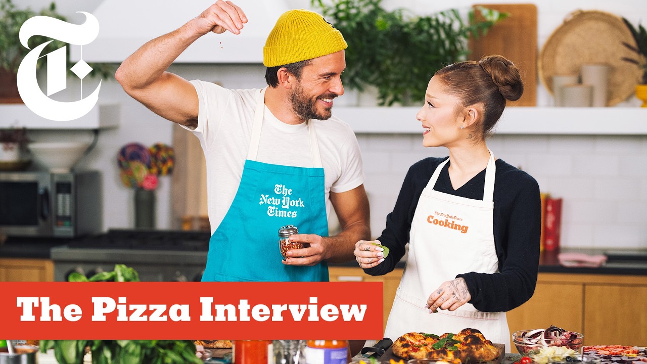 Ariana Grande & Jonathan Bailey's Pizza Interview 🍕