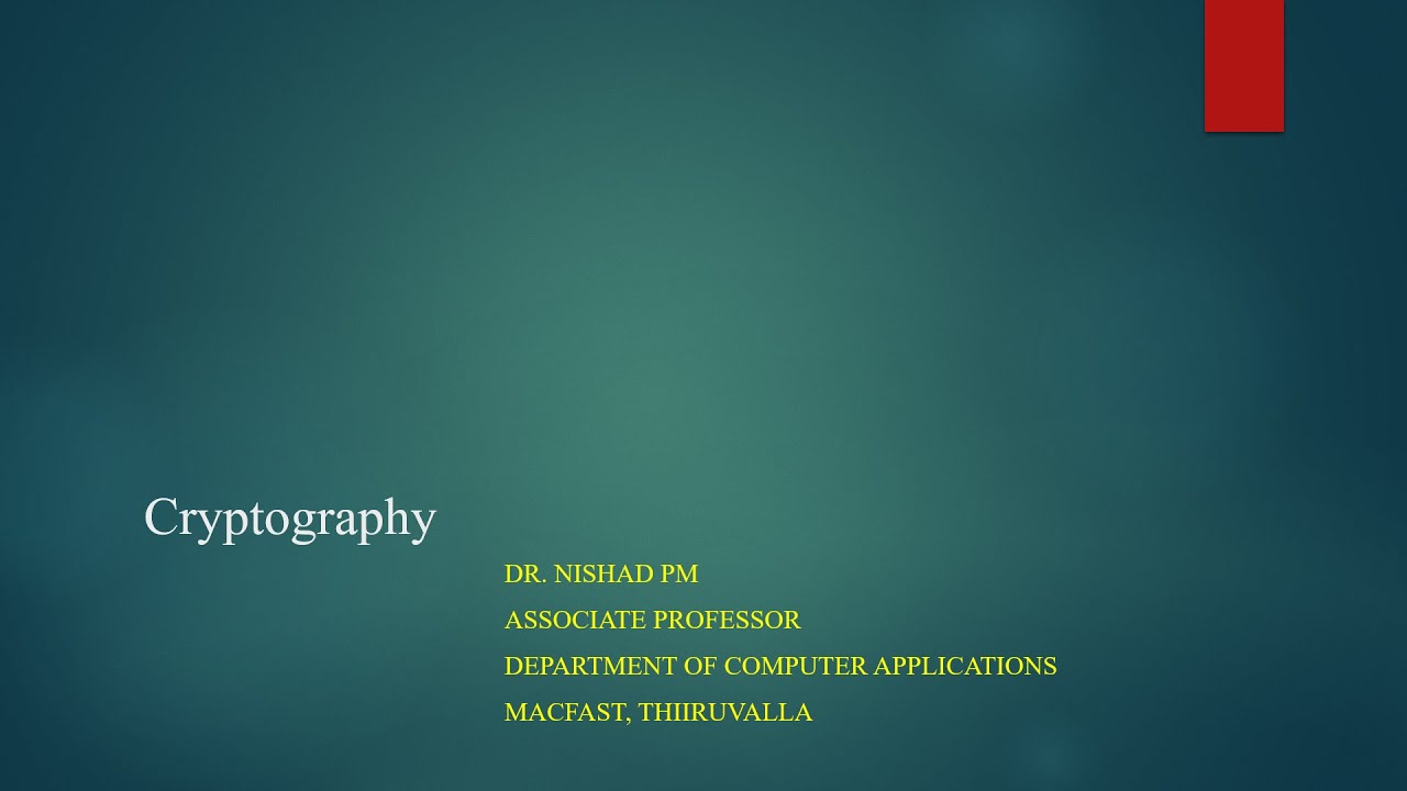 Learn Cryptography in Malayalam with Dr. Nishad PM 🔐