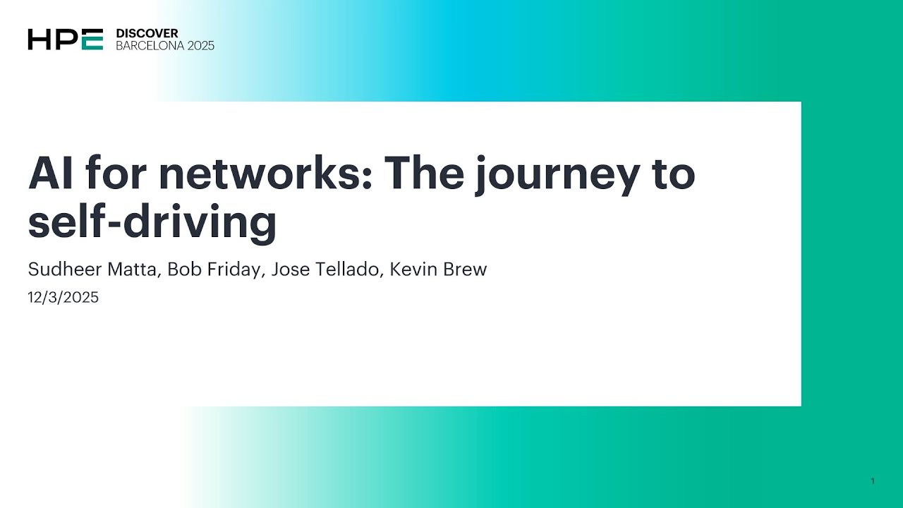 AI for Networks: The Journey to Self-Driving