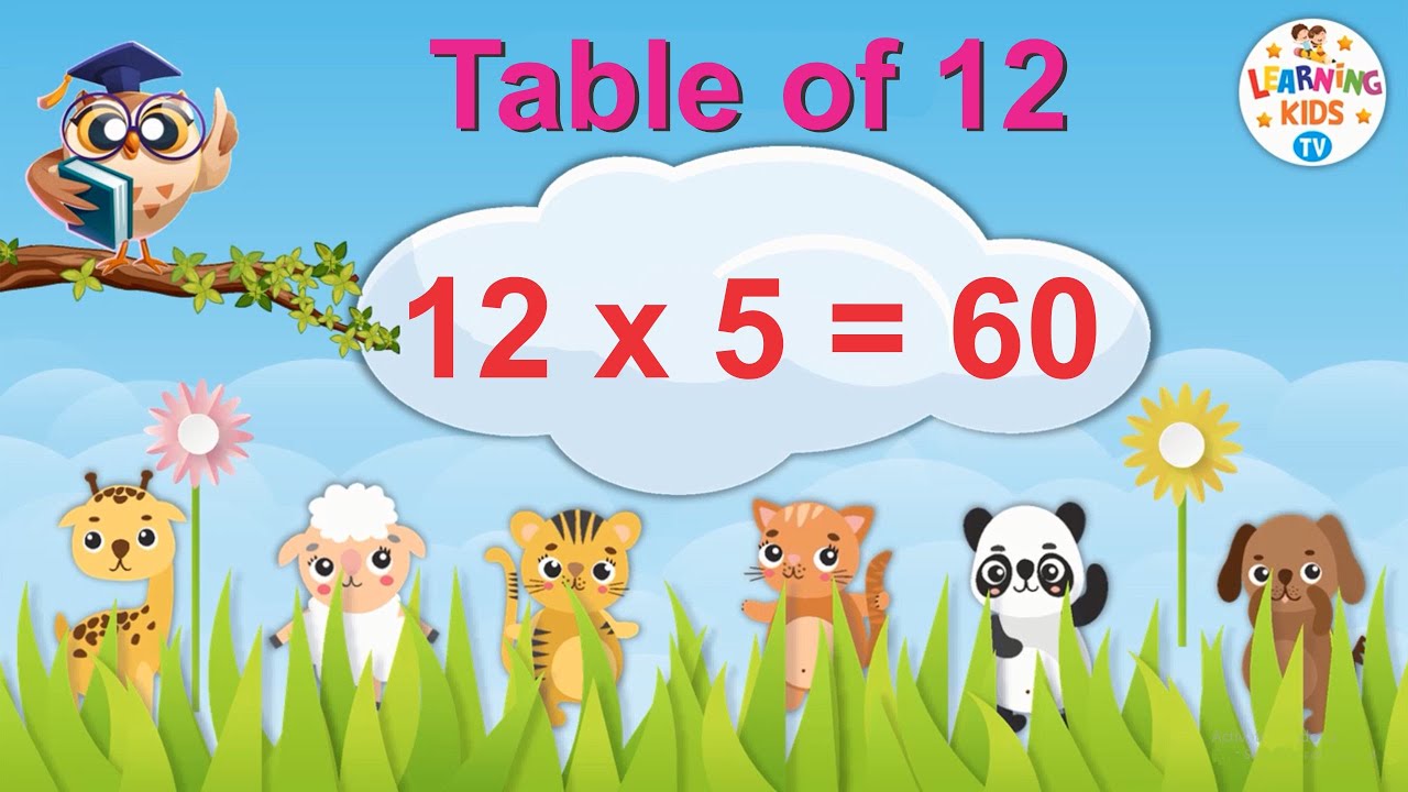 Learn the Table of 12 Easily | Fun Multiplication for Kids 🎉