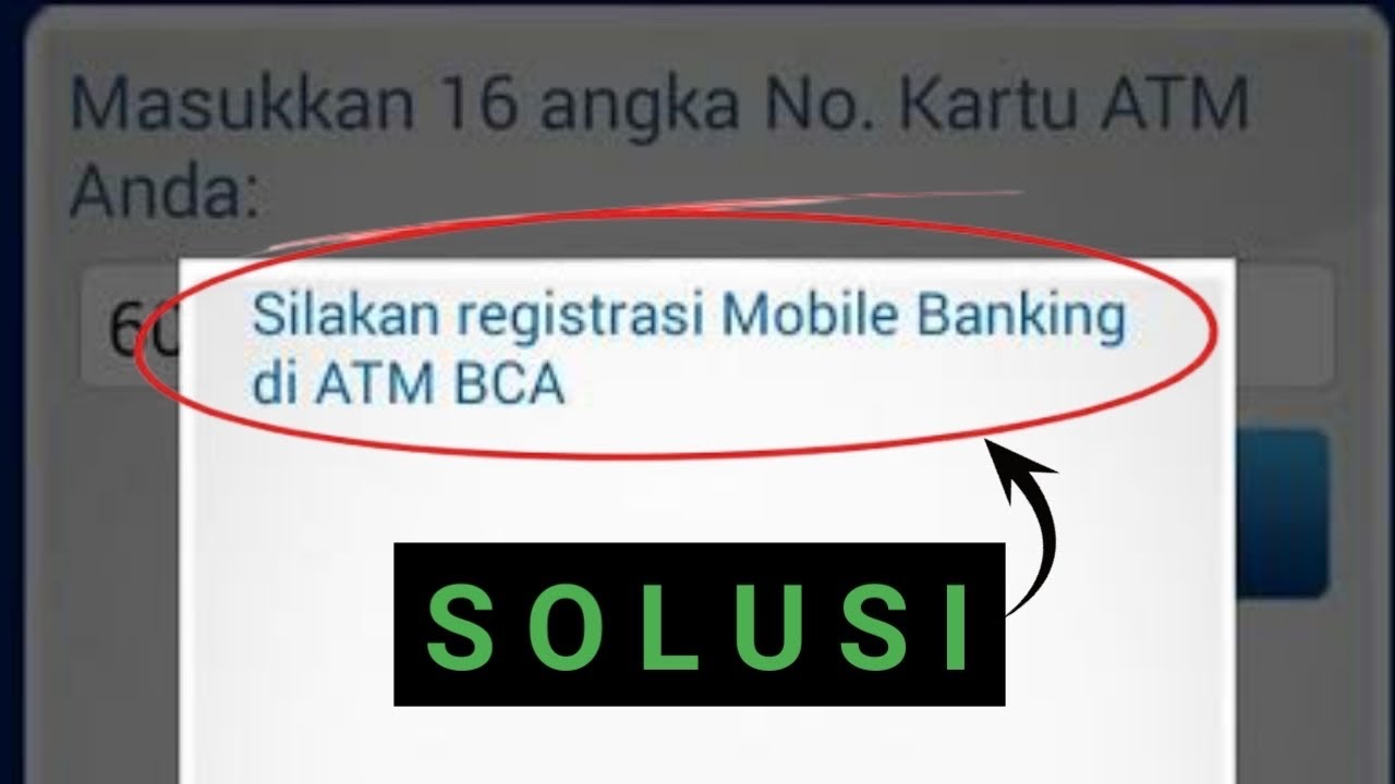 Cara Mengatasi Notifikasi Registrasi Mobile Banking di ATM BCA