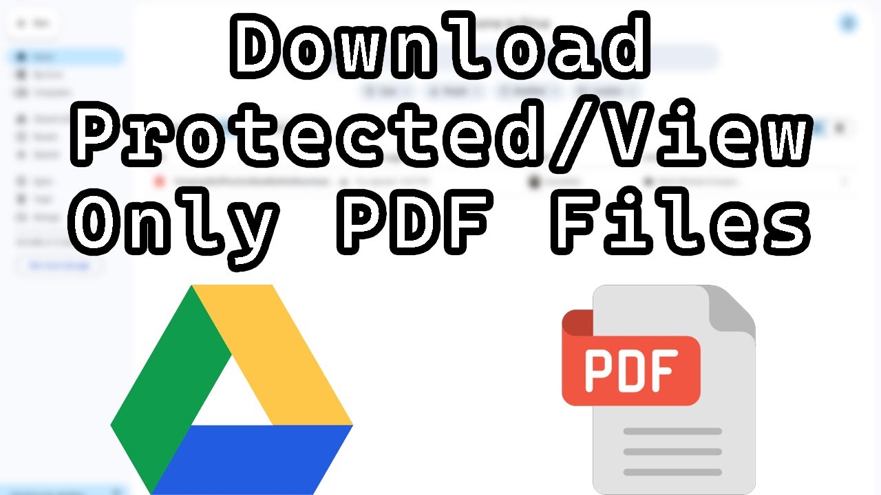 Easily Download View-Only Protected PDFs from Google Drive 🔓