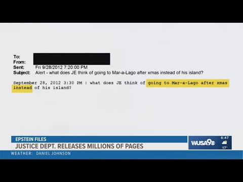 Justice Department releases more records from the Epstein files