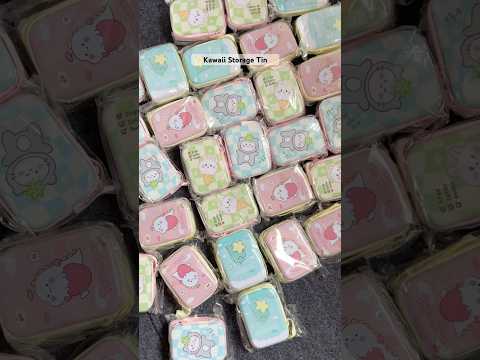 Cutest Storage Tin Ever 🌷✨🎀 #kawaii #storage #box #storagebox #organizer #cute #mini #minibox