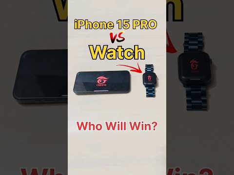 iPhone 15 PRO MAX 😈 vs WATCH - FREEFIRE TEST #freefire #watch #iphone15 #smartwatch