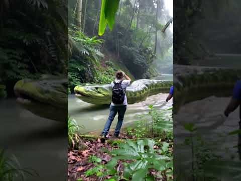 Giant Snake Spotted in Forest?! 🐍 | Unreal AI Animation #ai #shortvideo #snake