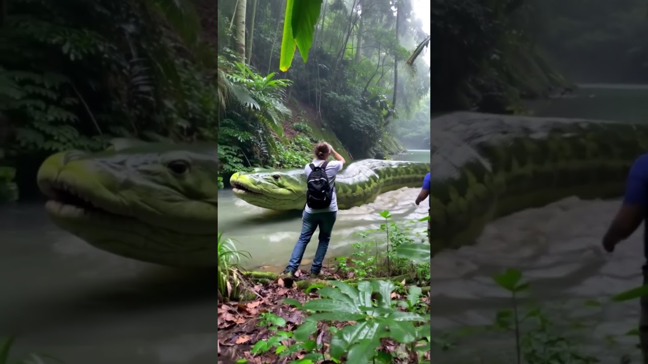 Massive AI-Generated Snake Spotted in Forest! π | Stunning Realistic Animation