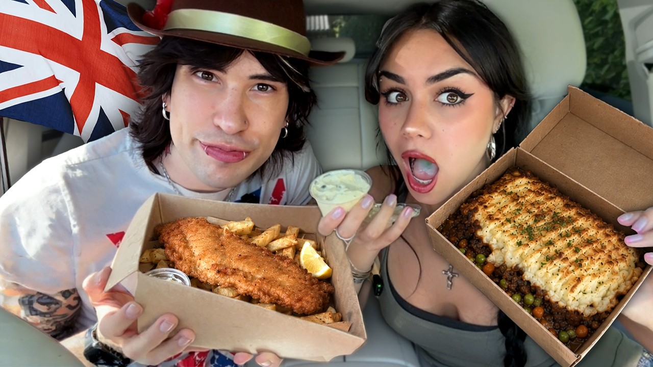 Trying British Food With Tara!