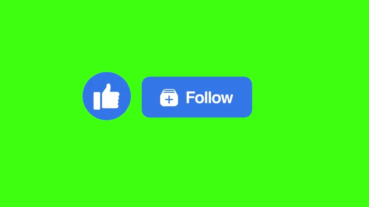 Copyright-Free Green Screen Follow Button 🎥