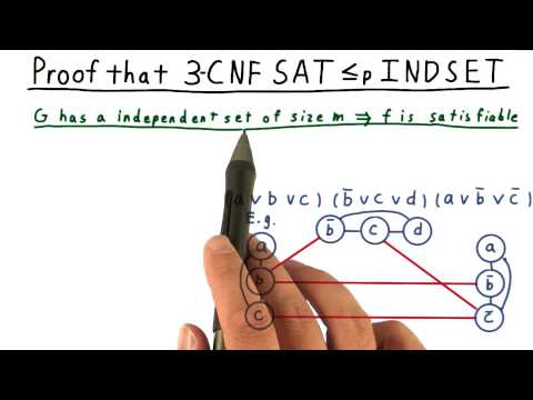Proof that 3CNF INDSET - Georgia Tech - Computability, Complexity, Theory: Complexity