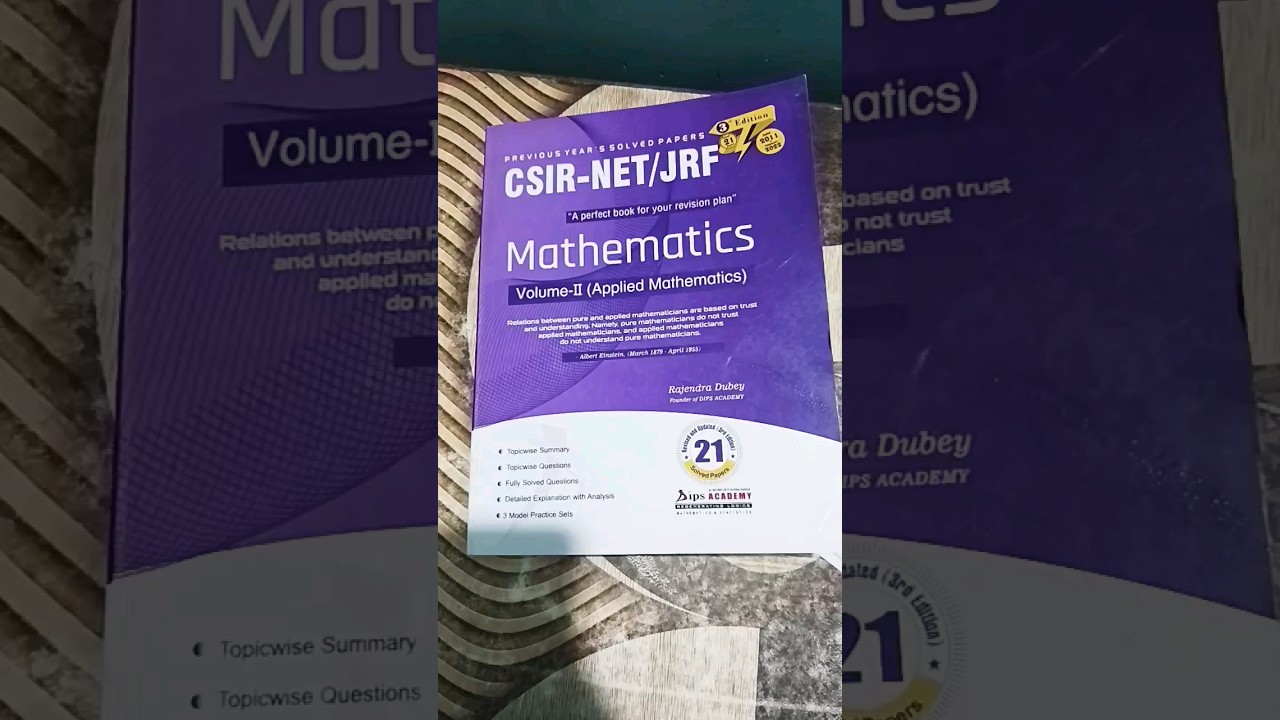 Dips Academy Applied Mathematics for CSIR NET Preparation