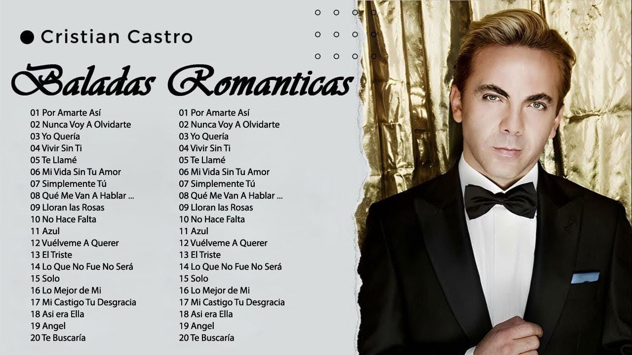 Cristian Castro: Mejores Baladas y Éxitos 🎶