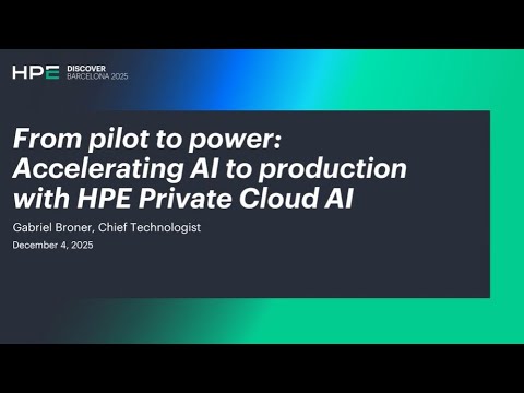 From Pilot to Power: Fast-Tracking AI with HPE Cloud 🚀