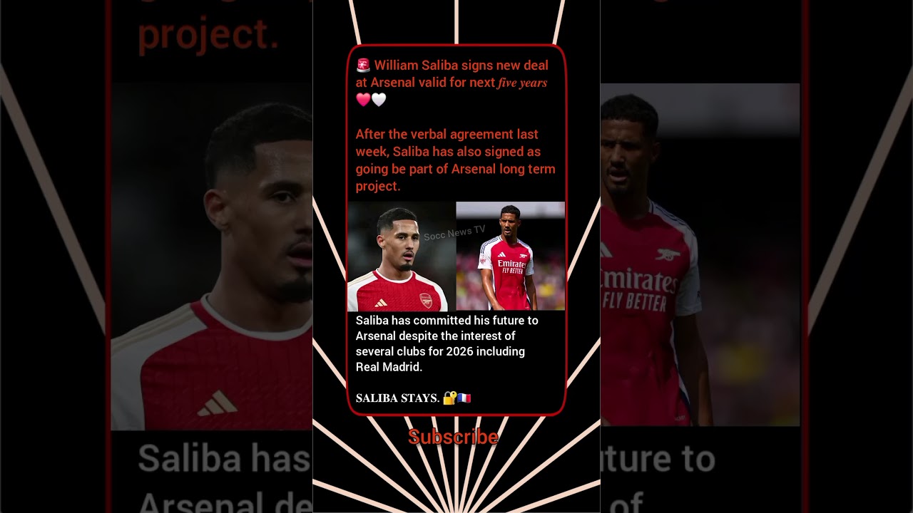 William Saliba Signs New Soccer Contract ✍️