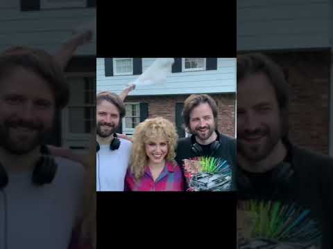 Joe Keery and Millie Bobby Brown photo bombing Cara Buono and the Duffer Brothers #strangerthings