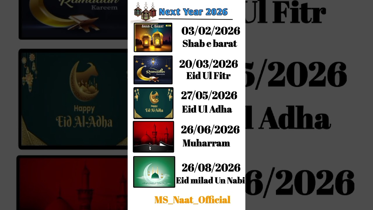 Ramzan & Eid 2026 Dates | Islamic Calendar & Status