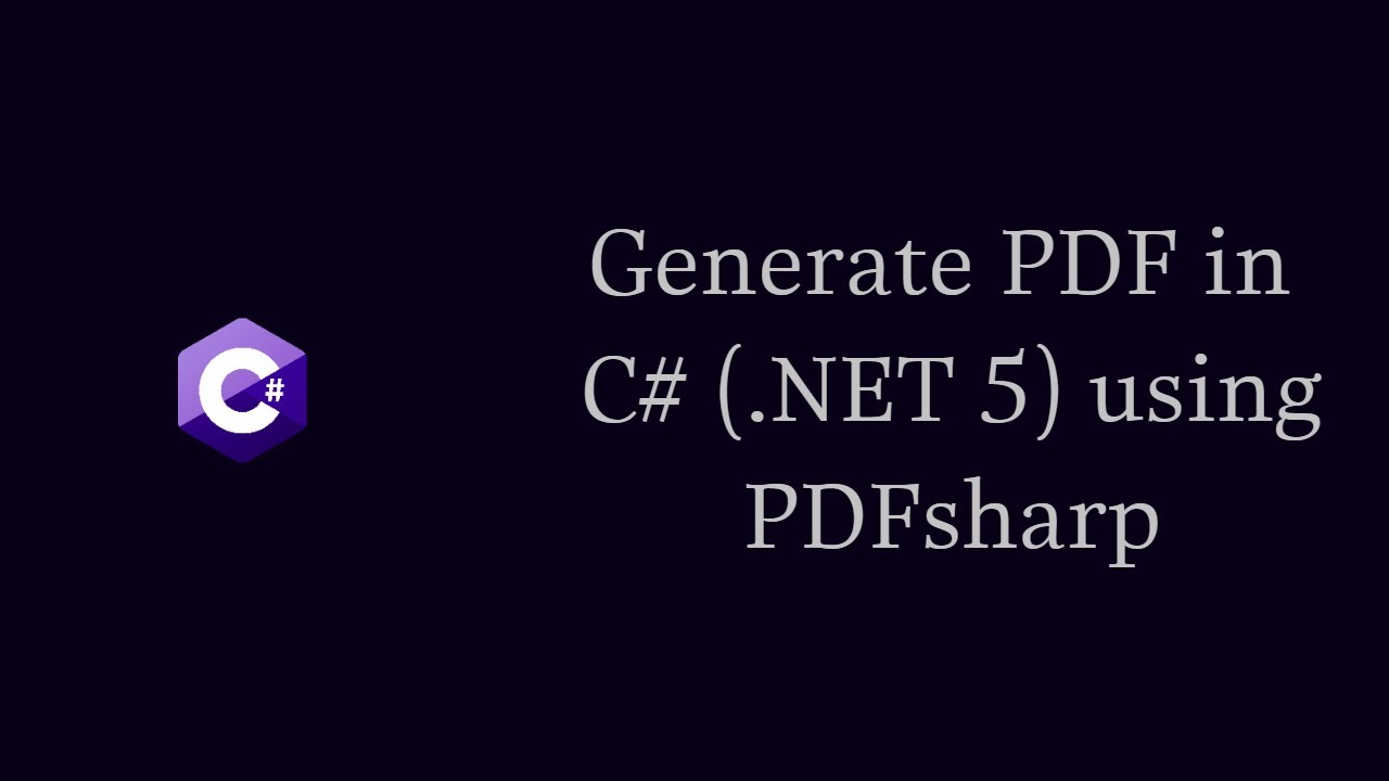 Create PDFs in C# (.NET) with PDFsharp