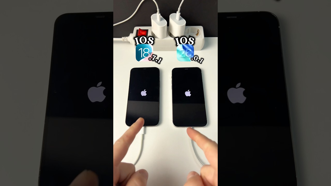 iPhone iOS 18.7.1 vs 26.0.1 Boot Speed Test 🔄