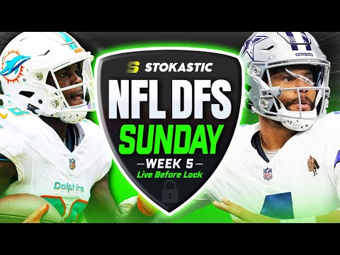 NFL DFS Live Before Lock | Week 5 NFL DFS Picks for DraftKings & FanDuel