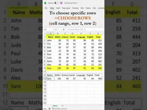 Extract Rows & Columns in Excel Easily