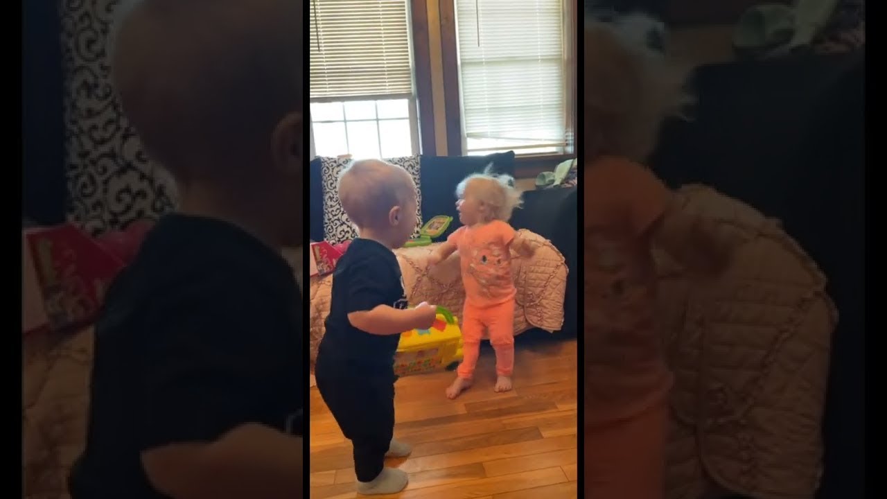 Adorable Baby Fight Over Toys! Watch These Little Friends Clash 😂