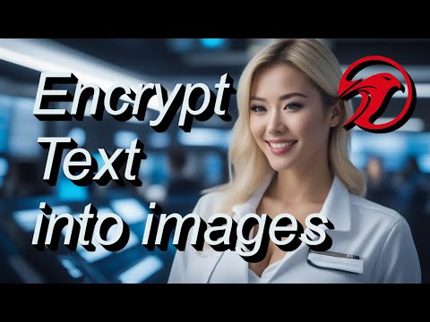 Encrypt text imperceptibly into an image.
