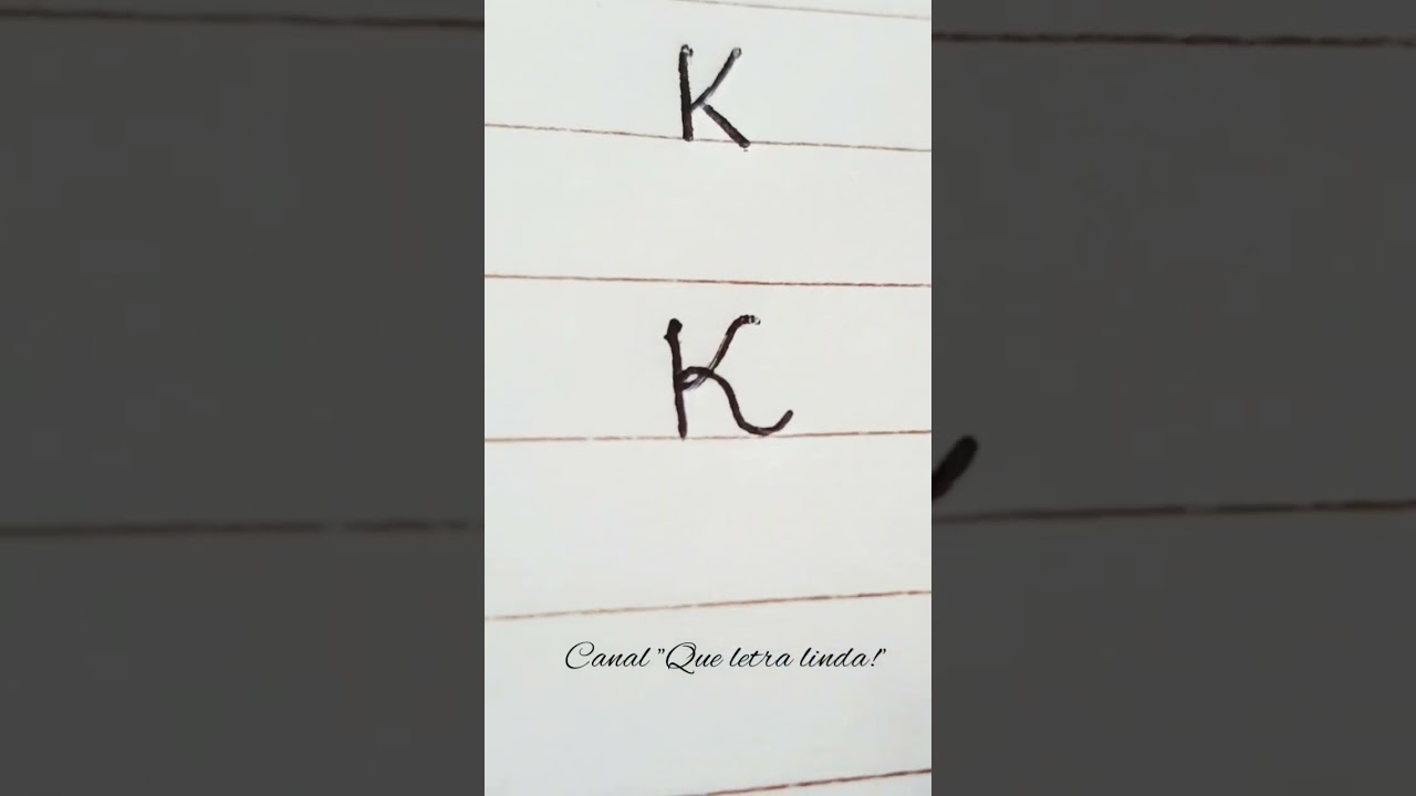 3 Maneiras de Escrever a Letra K ✍️
