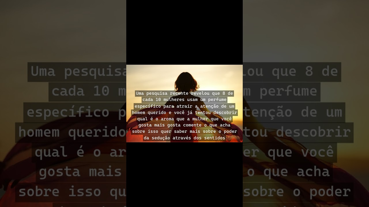 8 de cada 10 mulheres usam perfume para atrair 💖