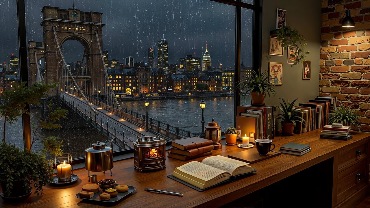 Rainy City Jazz Piano for Study & Relaxation 🎶