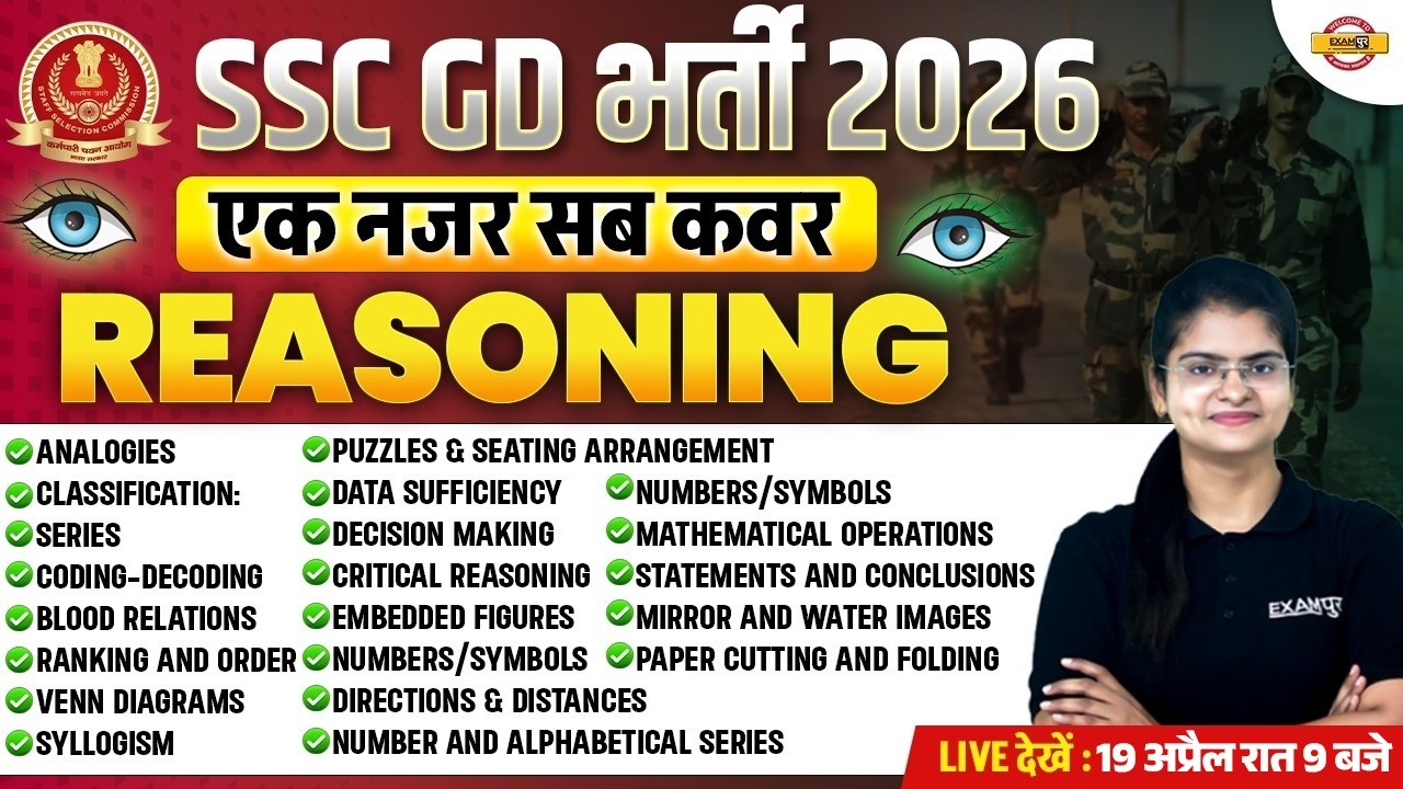 SSC GD 2026 | SSC GD REASONING CLASS | SSC GD REASONING MARATHON - PREETI MAM