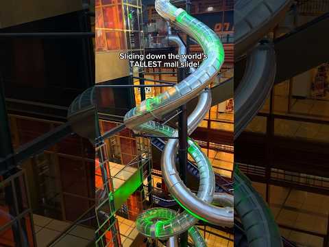 World’s TALLEST mall slide! #shorts