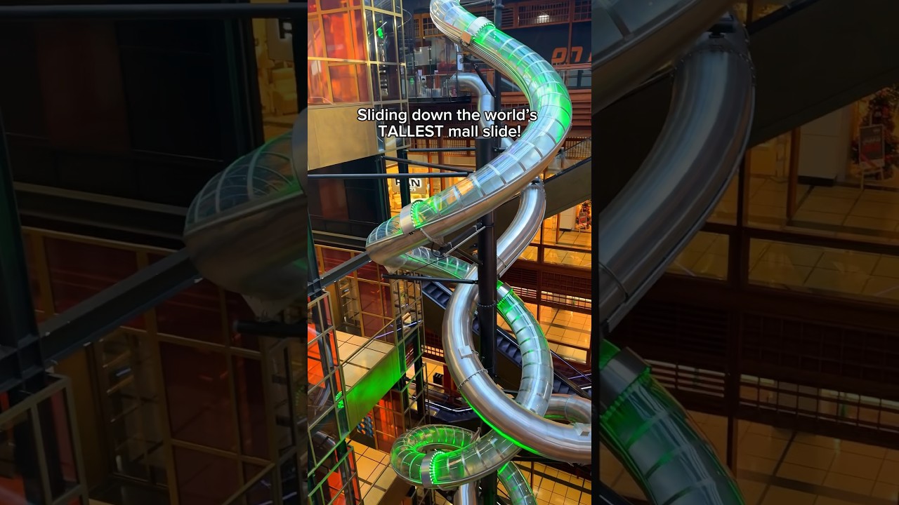 Experience the World's Tallest Mall Slide! 🌟 #shorts