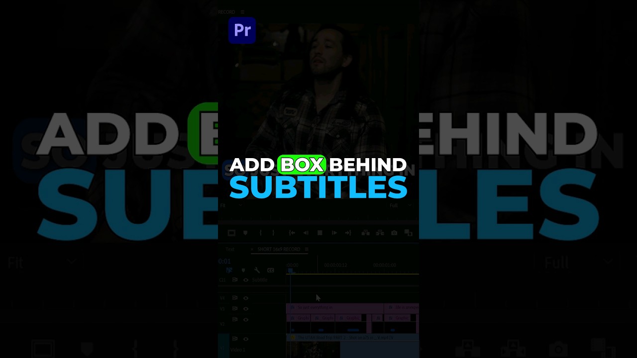 Add Subtitle Boxes in Premiere Pro π¬