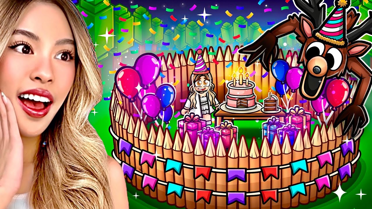 I Built A BIRTHDAY BASE in 99 Nights In The Forest!