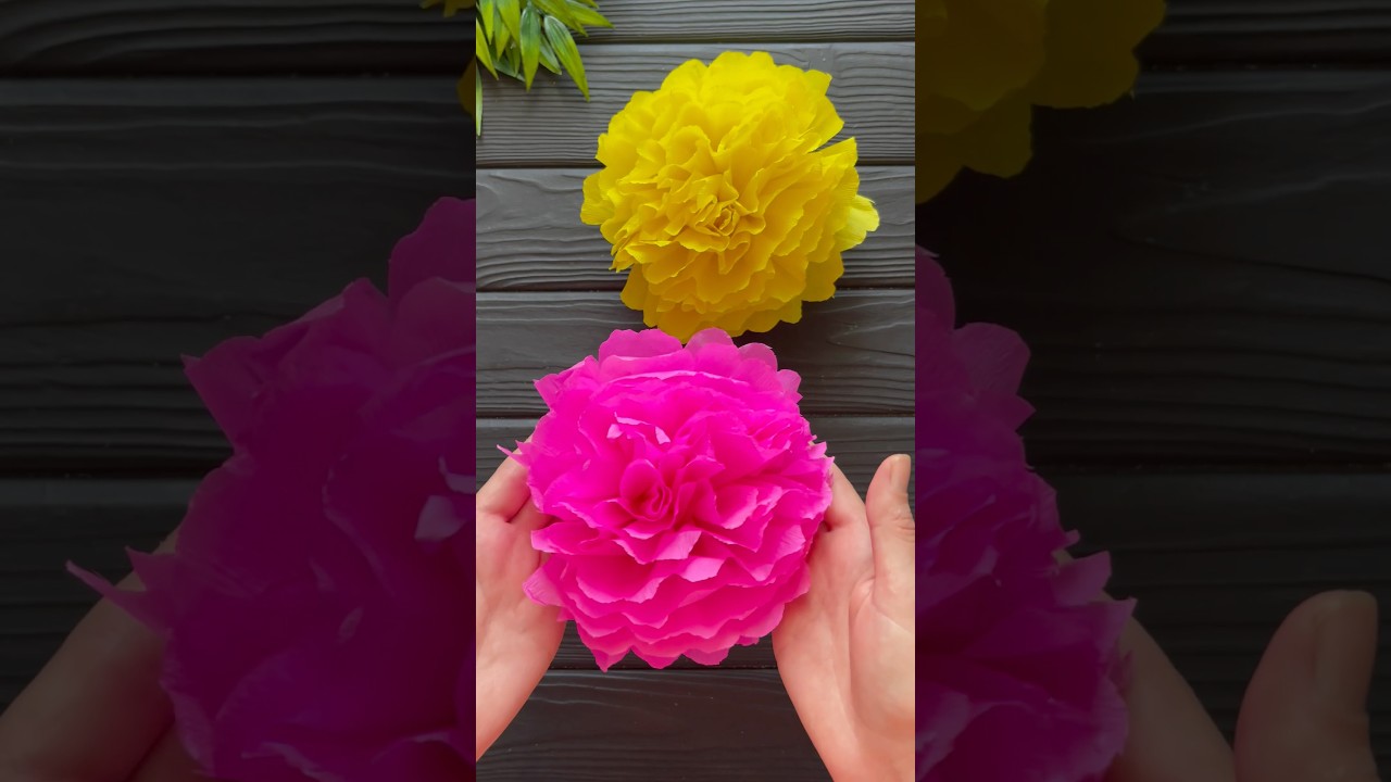 Wow! Easy Idea Crepe Paper Flower DIY Decoration Crafts