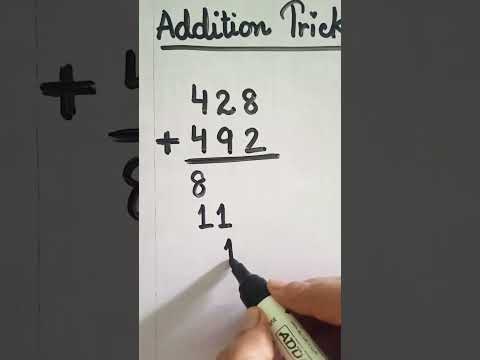 simple Easy Addition Trick #math #maths #tricks #addition #additiontricks