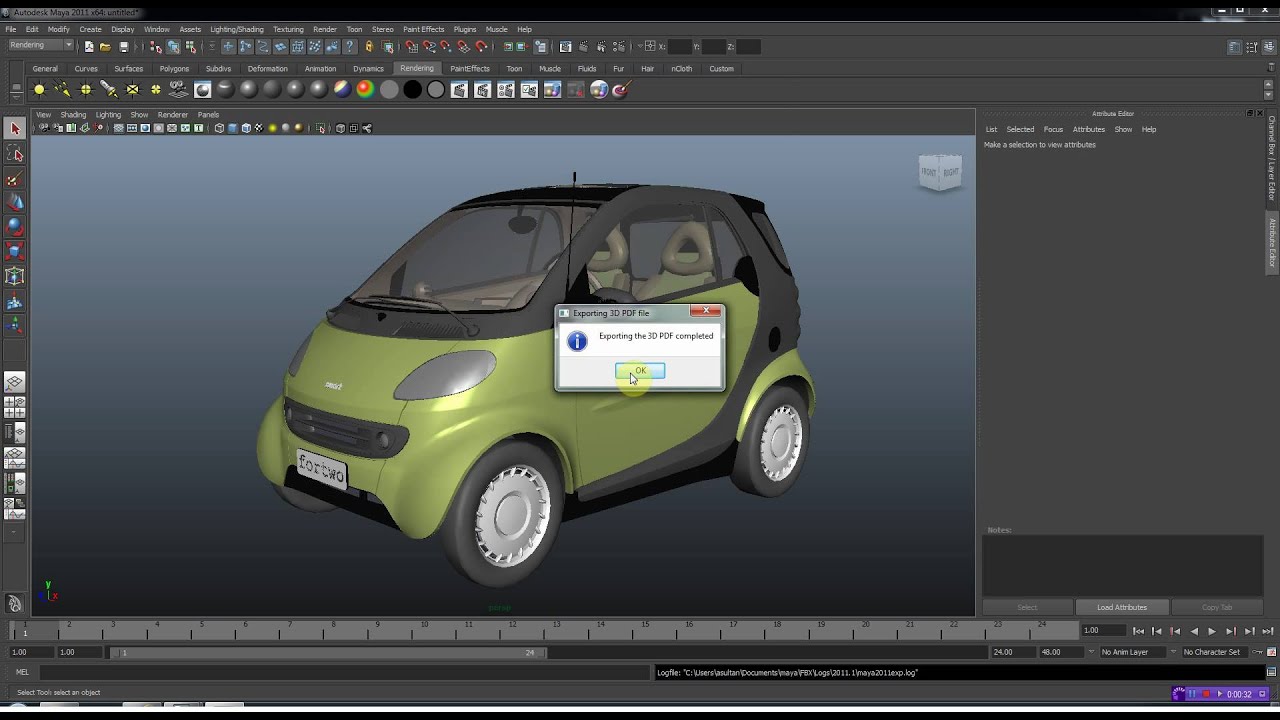 Creating Interactive 3D PDFs from AutoDesk Maya with SimLab Soft Plug-in