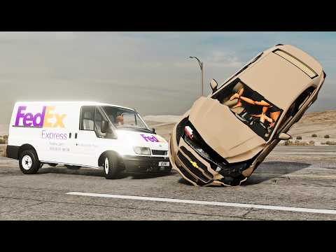 BeamNG Drive - Realistic Car Crashes | Dangerous Driving #9