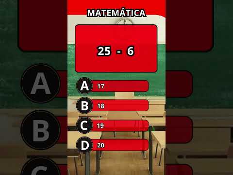 Quiz Matematica - #quiz #conhecimento #aprender #curiosidades #trivia #perguntas #matemática #contas