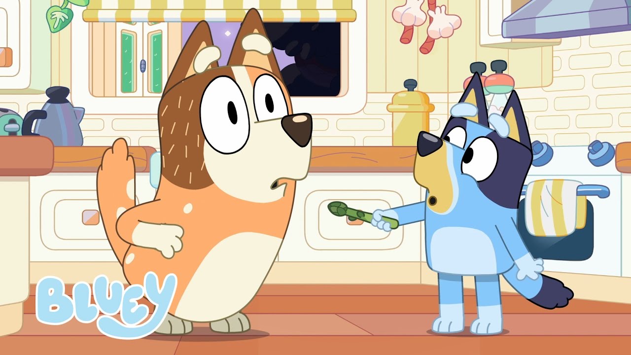 Bluey : Episode Magique d'Asperges – La Chaine Officielle en Français 🌟
