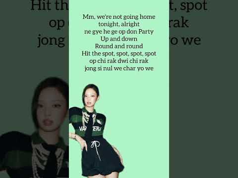 "SPOT" Jennie part lyrics #jennie #blackpink #zico #spot #lyricvideo