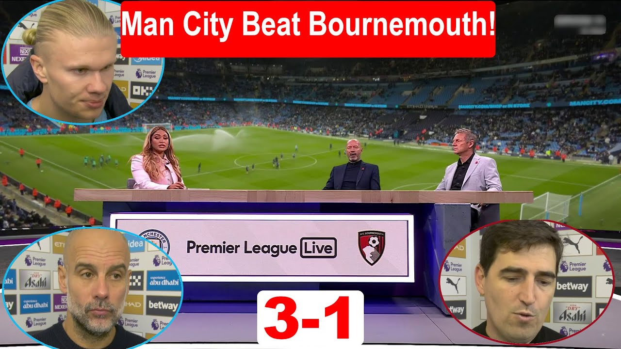 Manchester City Clinches 3-1 Victory Over Bournemouth | Haaland Scores a Brace to Secure 2nd Place ⚽