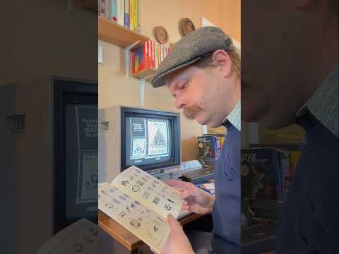 Retro Christmas card made with a Commodore 64, PrintMaster Plus & MPS-803 dot matrix printer #80s