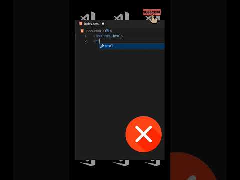 VS Code shortcut for the structure of HTML doc. #visualstudio #html #vscode #tips #webdevelopment